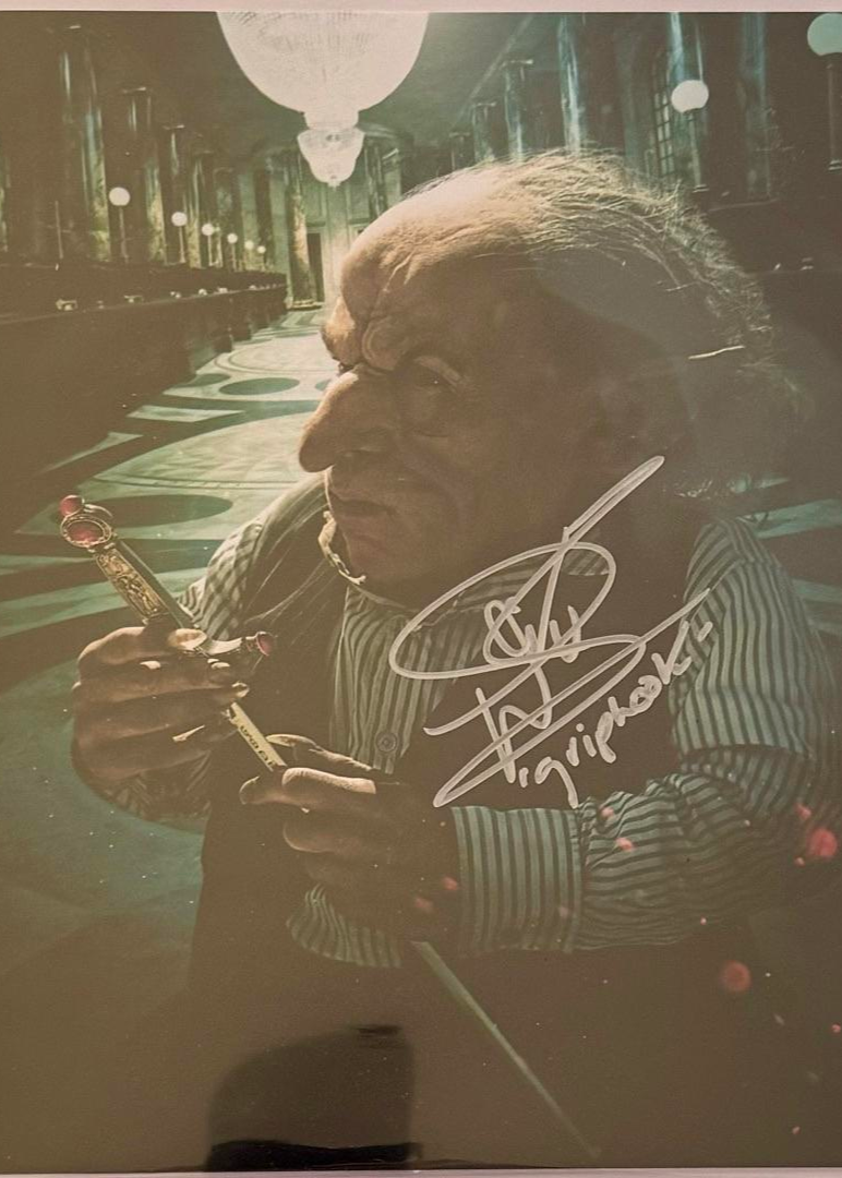 Warwick Davis Signed 8x10 Photo (Harry Potter) w/Character Inscription - PSA COA